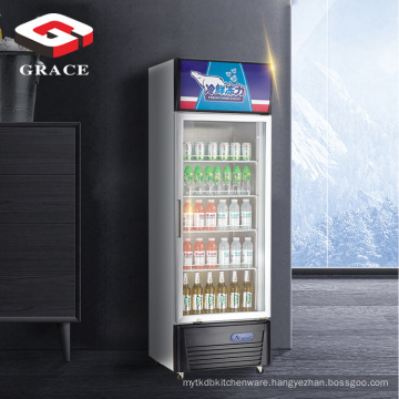 BEST SELLER Commercial Glass 1 Door Display Refrigerator Merchandiser - Upright Beverage Cooler for Supermarket